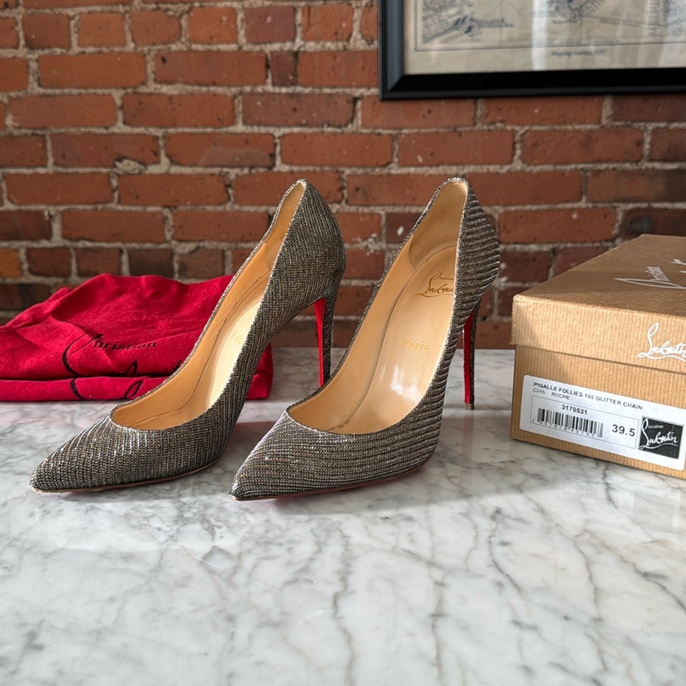 Christian Louboutin Pigalle Follies 100 Glitter Chain